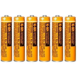 Triangle Power - Paquete De 6 Hhr-55Aaabu Ni-Mh Batería Recargable Para Panasonic 1.2V 550Mah Aaa