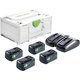 thumbnail image 1 of Set de energía Festool 578201 con 4 baterías de 5,0 Ah y cargador TCL 6 DUO, 1 of 2