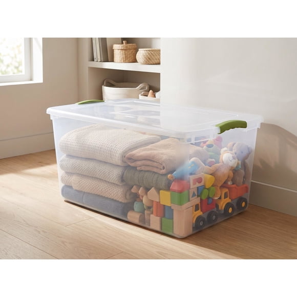 Caja Organizadora Wenbox 61L Plástico Transparente