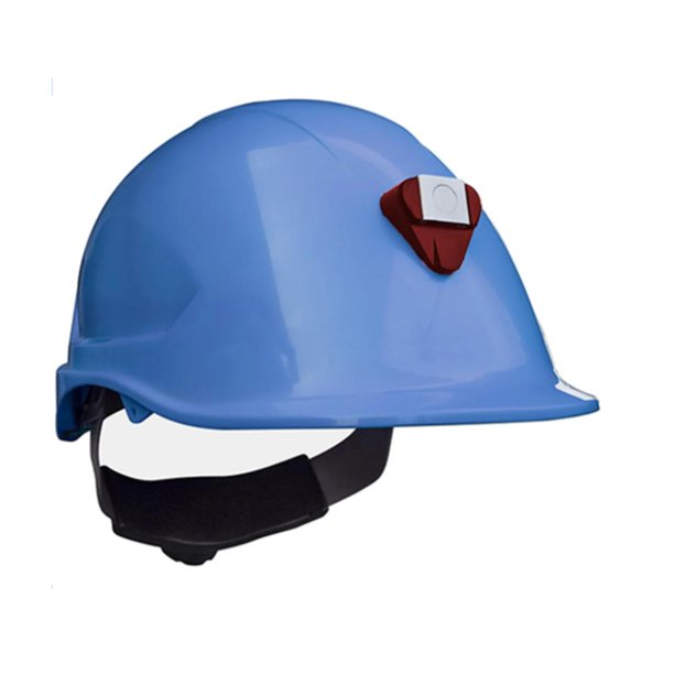 Casco Steelpro MTA ABS con portalampara azul