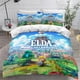 thumbnail image 4 of Zelda Anime Game3D Digital Printed Quilt Cover Three-Piece Foreign Trade Amazon Quilt Cover-, 4 of 5