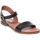 thumbnail image 1 of Sandalia Steve Madden Dina Flat para mujer en piel negra, 1 of 4