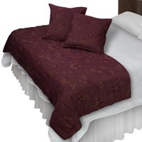 Mallorca - Piecera Con Fundas Victoriana Burdeo Reversible