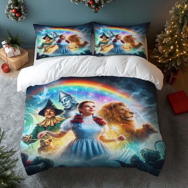 3pcs Dorothy the Wizard of Oz Themed Printed Polyester Bedding Set All-Season Use