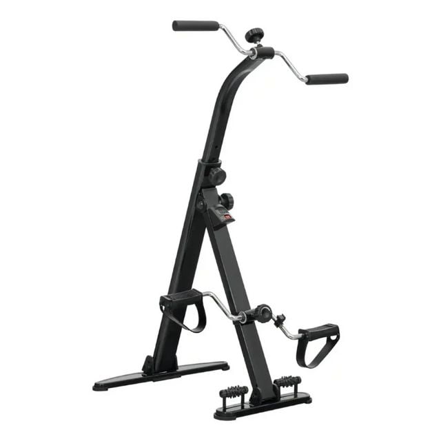 Genérico - Bicicleta Dual Bicicleta Fija Pedales Manuales Rehabilitación Negro Pedalera