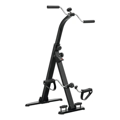 Genérico - Bicicleta Dual Bicicleta Fija Pedales Manuales Rehabilitación Negro Pedalera