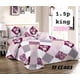 thumbnail image 1 of Cobertor De Verano Tipo Quilt Tamaño 2 Plazas Diseño Rombos Burdeo Con Flores, 1 of 2