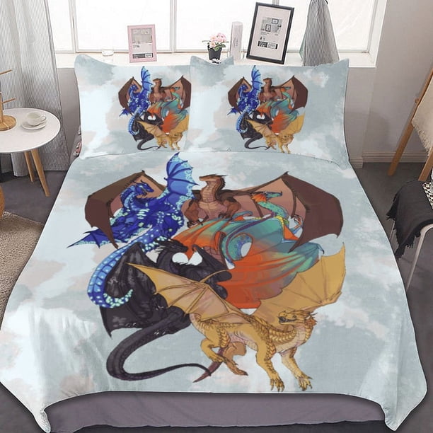 Wings Of Fire Dragon 3 Pieces Bedding Sets Soft Comforter Sets Decor Bedroom Gifts