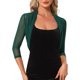 thumbnail image 1 of INSPIRE CHIC Bolero de Halloween para Mujer, Chaqueta Corta Semitransparente con Mangas 3/4, Cárdigan Recortado Verde Oscuro Talla S, 1 of 6