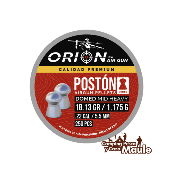 Orion Domed Poston Mid Heavy 5.5mm (18.13 gr) – Lata 250 Unidades