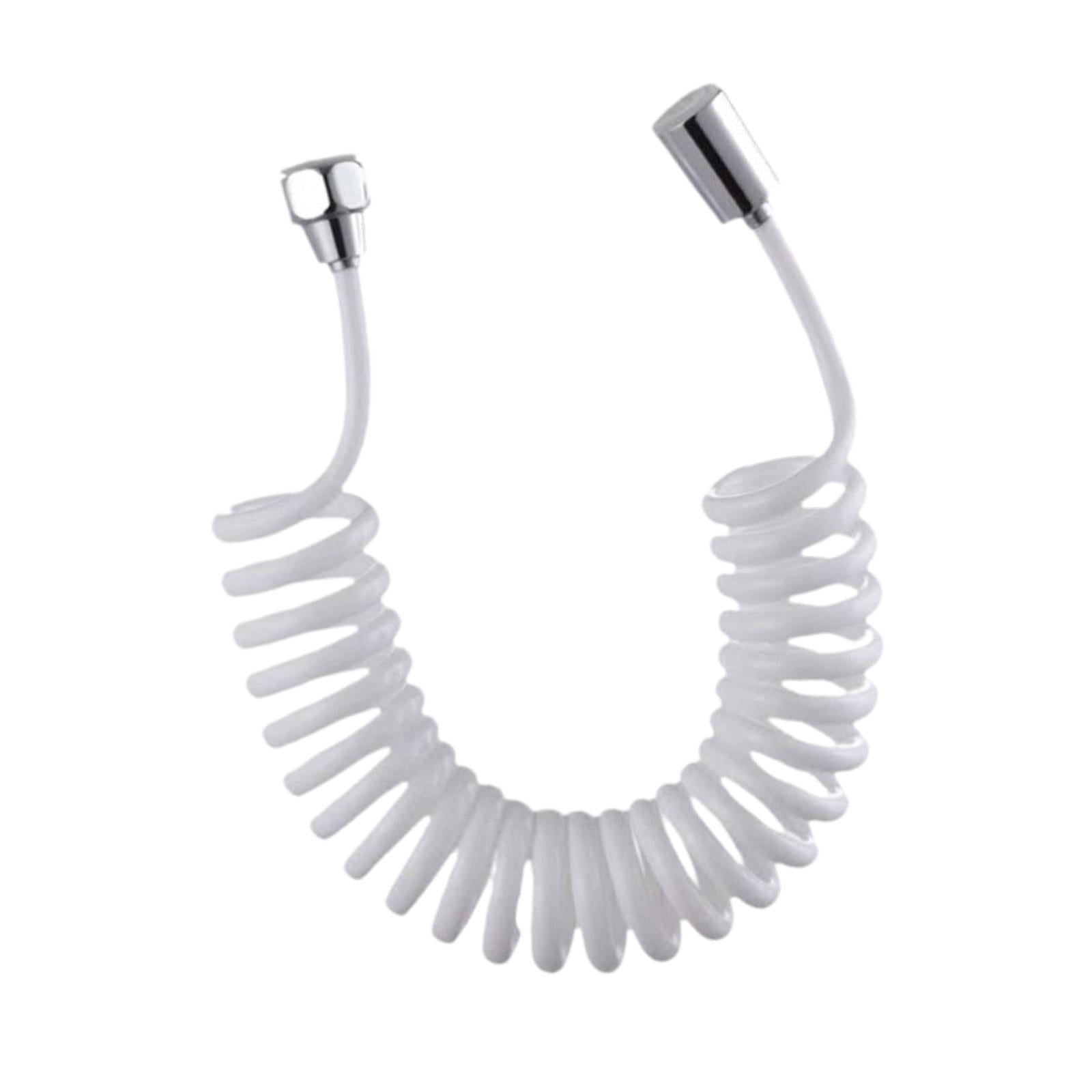 Magideal - Manguera De Ducha Flexible Con Resorte, Manguera De Ducha Flexible En Espiral Para Baño, Manguera De Tubo Pulverizador De Bidé De 1/2 Pulgada Para Duc Blanco
