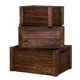 thumbnail image 1 of Caja de almacenamiento VDEHOM de madera marrón, pack de 3, 38 x 28 x 18 cm, 1 of 8