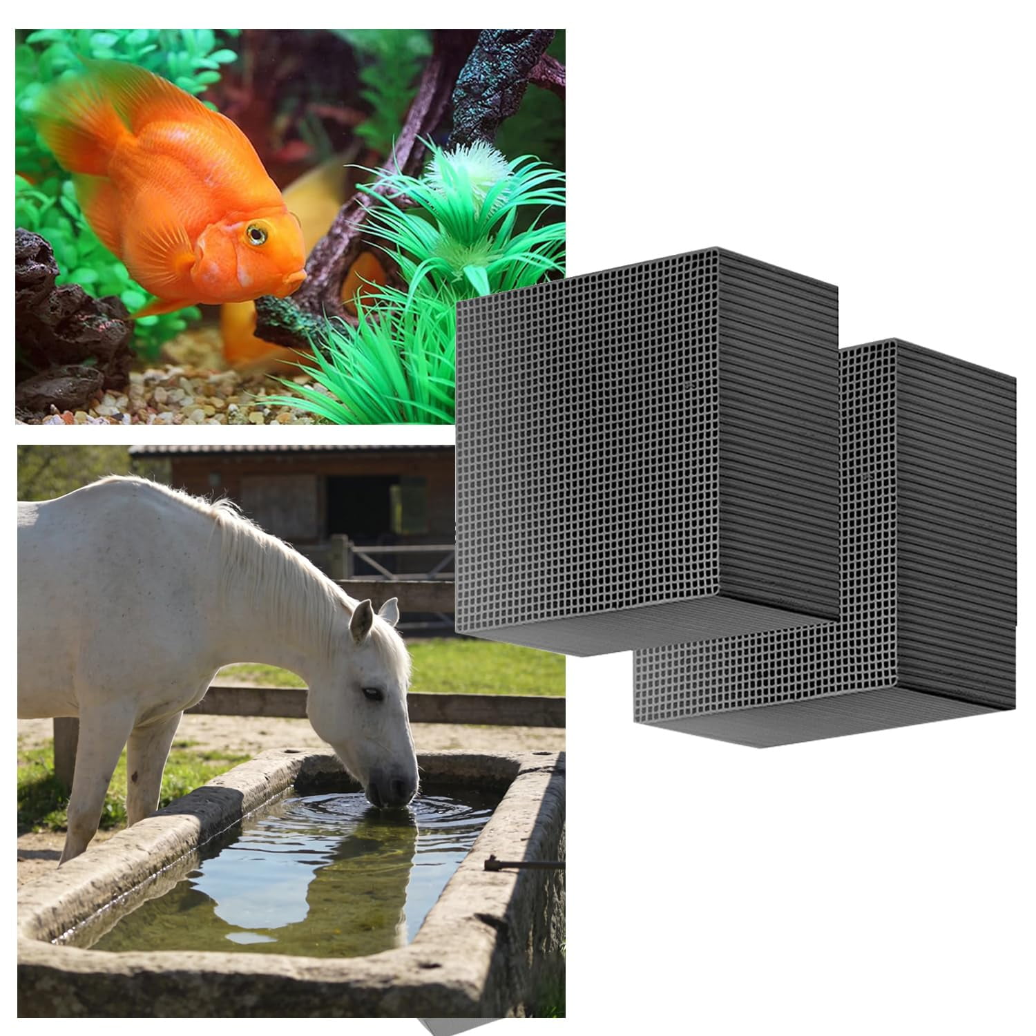 Filtro de acuario yanhe Cube con carbón activado para estanques
