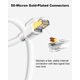 thumbnail image 5 of Cable Ethernet Yauhody CAT8 40 Gbps 2000 MHz 30 m blanco, 5 of 8