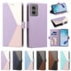 thumbnail image 5 of Cartera Plegable para Motorola Moto G55, PU Tricolor con Ranuras, Morado, 5 of 6