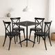 thumbnail image 2 of Mesa restaurant 80x80 Polipropileno + 4 Sillas Crossback Danubio - Negra, 2 of 9