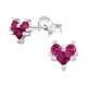 thumbnail image 1 of Pendientes de plata de corazón de 5 mm y circonita cúbica., 1 of 3