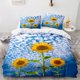 thumbnail image 1 of Sun flower Bedding Set Single Twin Full Queen King Size sunflower Bed Set Aldult Kid Bedroom Duvetcover Sets 3Bed Sheets, 1 of 5