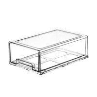 Magideal - Contenedor De Almacenamiento, Caja De Almacenamiento De Escritorio Apilable Para Cosméticos, Maquillaje, Tocador, Transparente, Resistente Al Desgaste 32X21X11Cm