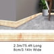 thumbnail image 1 of 1pc Self-Adhesive Flexible Foam Molding Trim, 90"x 3" 3D Sticky Decorative Wall Trim Lines Skirting Baseboard Border, Waterproof Wallpaper For Living Room And Home Decorations, 1 of 5