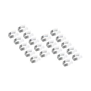 Ioensy - 20X T5 Clips Soporte De Sujeción Fácil De Instalar Abrazaderas De Tubo Para Tubo De Luz Led Acero Al Manganeso Pp