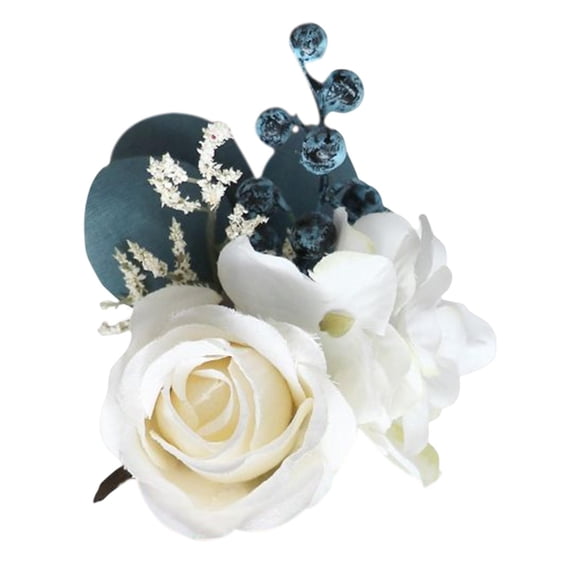 Corsage Seda Simulación Elegante Simple Rose Corsage Para Novia Prom Girls Muñeca Flores