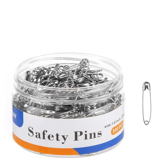 Imperdibles de seguridad A+DAY 26 mm 300 unidades Acabado níquel
