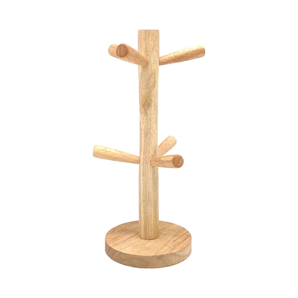 Mug Tree Stand Hanger Coffee Mug Holder Accesorios con base de madera Utensilio creativo Mug Rack para encimera Bar Accesorio Decoración del hogar