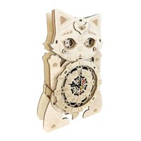 Magideal - Rompecabezas De Madera 3D, Reloj De Gato, Regalo De Inauguración De La Casa, Montaje Artesanal, Reloj De Escritorio Mecánico Único, Decoración De Mesa