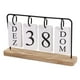 thumbnail image 3 of Calendario De Escritorio De Metal Calendario De Pie Con Base De Madera Para Decoración Del Hogar Regalo De Oficina Negro, 3 of 5