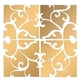 thumbnail image 4 of 32 Unids 3D Espejo Etiqueta De Pared De Acrílico DIY Art Vinyl Decal Decoración Del Hogar Oro, 4 of 5