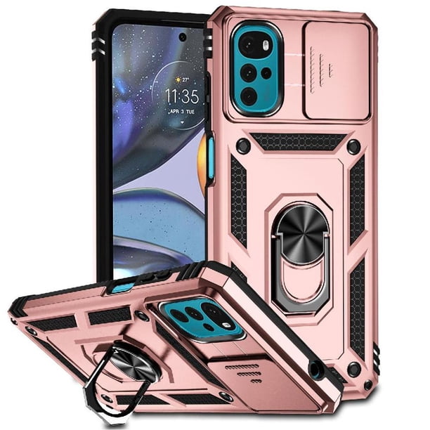 Estuche GANGXUN para Motorola Moto G22, soporte giratorio 360°, estilo mecánico y magnético