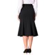 thumbnail image 3 of INSPIRE CHIC Falda Elegante de Mujer con Cola de Sirena, Cintura Alta, Cinturón, Trabajo, Midi, Talla XL, Negro, 3 of 5