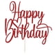 thumbnail image 2 of Adorno para Pastel Florcmet Feliz Cumpleaños Brillo Rojo 14x13 cm, 2 of 8
