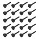 thumbnail image 1 of Tornillos de pulgar moleteados Uxcell M4x25mm, tornillos de pulgar de cabeza plana de acero negro, pernos de cabeza moleteada métrica con perillas de agarre de hombro, 20 piezas, 1 of 7
