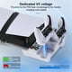 thumbnail image 4 of Soporte de refrigeración horizontal con ventilador de 3 niveles y cargador de 2 mandos para PlayStation 5 Slim/Pro, estación de refrigeración con sistema de refrigeración ajustable-Blanco, 4 of 7