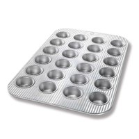 Mini Molde Para Magdalenas Y Magdalenas Usa Pan De Acero Aluminizado De 24 Cavidades