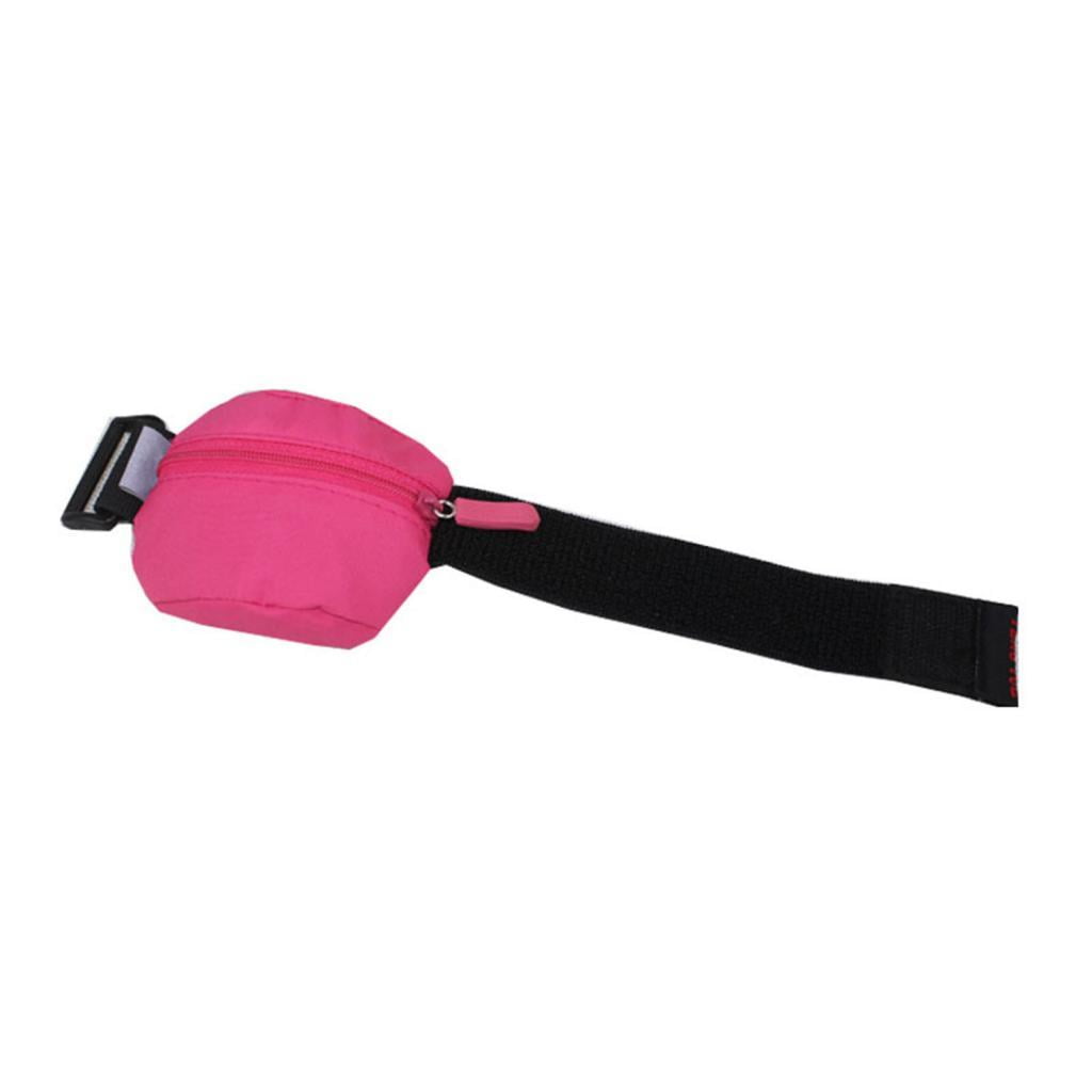 Ioensy - Bolso De Muñeca Deportivo, Bolso De Muñeca, Pulsera Ajustable Para Ciclismo, Senderismo, Trekking, Rosa Y Rojo