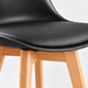 thumbnail image 5 of Taburete Tulip Wood Acolchado 66cm - Negro, 5 of 7