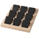 thumbnail image 2 of Tarjetero de madera con bandeja para exhibición de accesorios de joyería, 9 pares, negro, 2 of 3