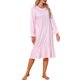 thumbnail image 4 of INSPIRE CHIC Vestido de Dormir de Manga Larga con Flores para Mujer, Camisón Suave Midi con Detalles de Volantes y Cuello Redondo 2XL Rosa, 4 of 6