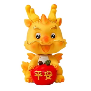 Bothyi - Figura De Dragón De Año Nuevo Chino, Decoración Del Salpicadero Del Coche Para Cafetería, Gabinete, Oficina, Ojos Grandes