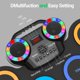thumbnail image 3 of Batería electrónica ROCKSOCKI de 9 almohadillas con luces LED Bluetooth, 3 of 6