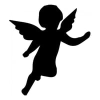 Rienda Libre Graphics - Decomural Cupid Silhouette Love Hearts Creative Ws-33223