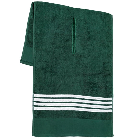 Toalla de Golf Golf Guys 48 × 112 cm Verde con Rayas Blancas (Terry)
