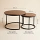 thumbnail image 3 of Juego Mesa De Centro Lateral Living Redonda Doble Madera Marrón, 3 of 8