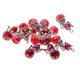 thumbnail image 3 of 12 piezas de ala de ángel tibetano de plata encantos colgante cristal rojo, 3 of 5