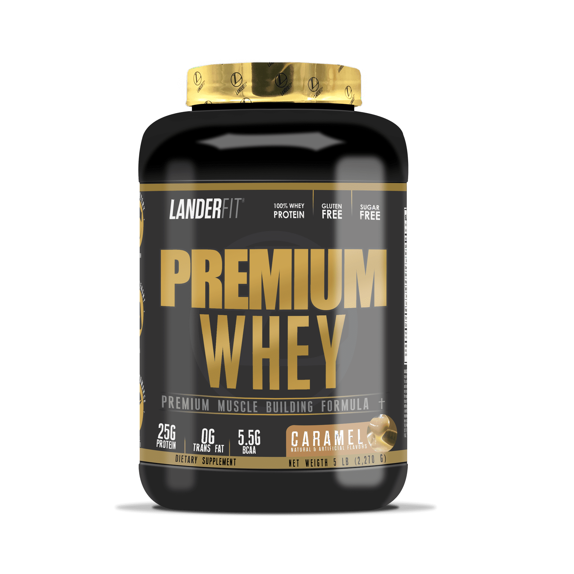 Landerfit - Premium Whey Protein 5lbs -caramel