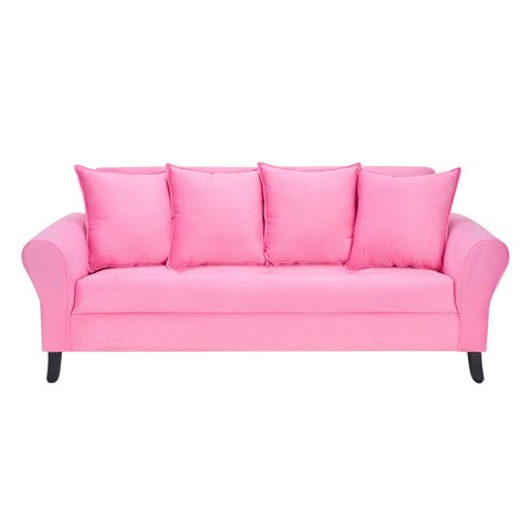 Bodevir - Sofa Lua 3C Felpa 20 Rosado