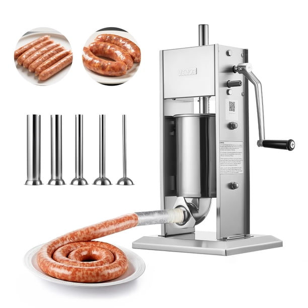 Embutidora manual de salchichas VEVOR, llenadora vertical de carne, 3 litros, 7 libras